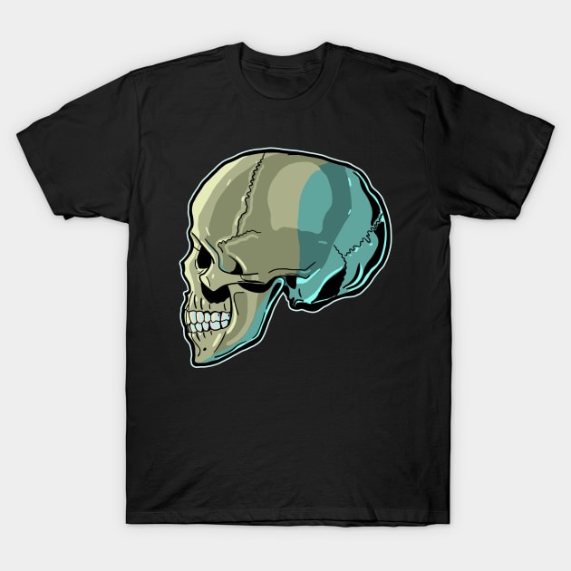 Skull Profile T-Shirt by rexthinks